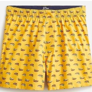 J crew printed boxer shorts yellow ducks